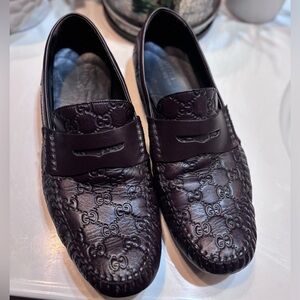 Gucci Men’s Brown Leather Drivers Loafers sz 12